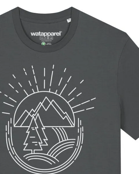 watapparel watapparel T-Shirt Natur ist schön, Anthracite, – Produktbild 3 von 3