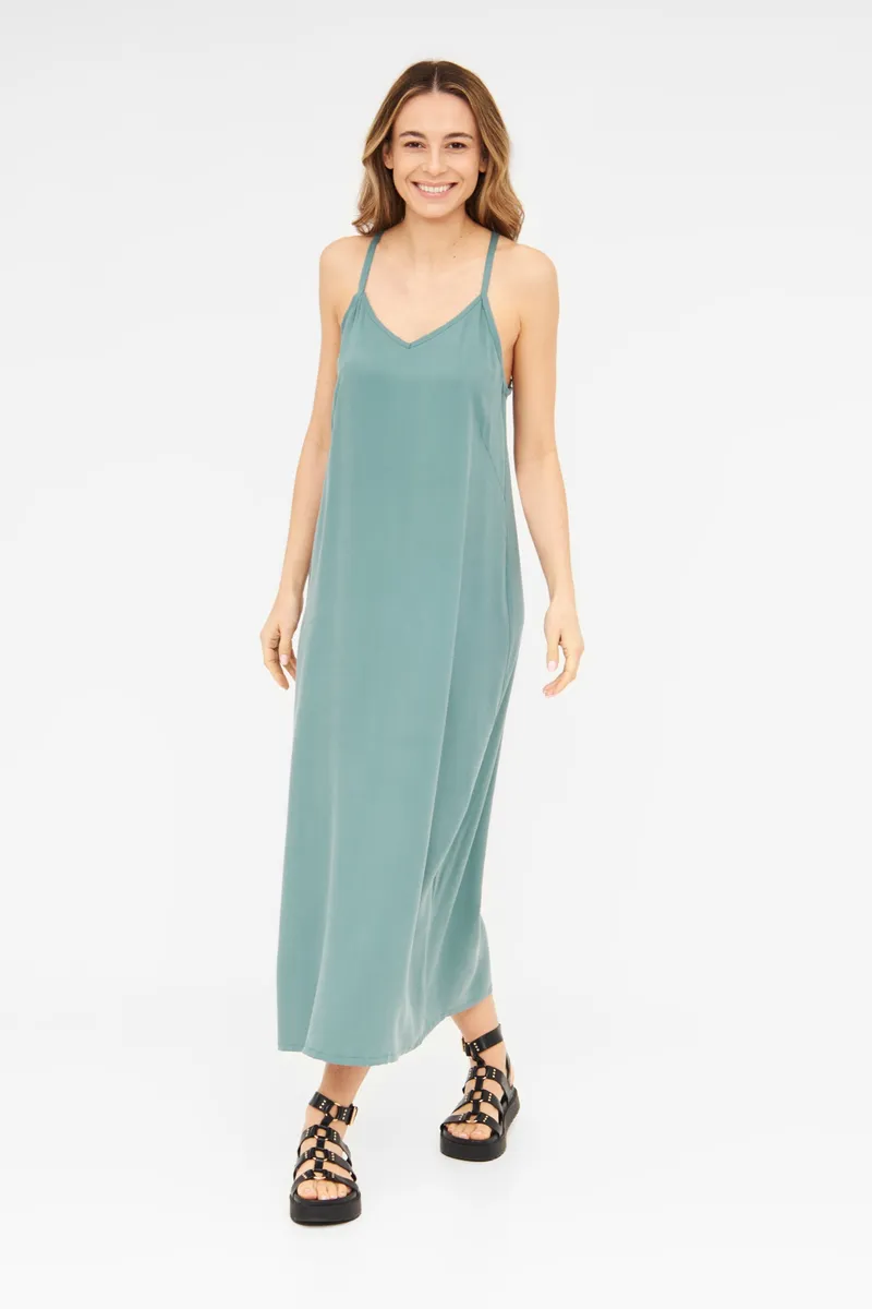 WiDDA Widda Damen vegan Kleid Maxisi Aqua Mint, Teal, – Produktbild 2 von 2