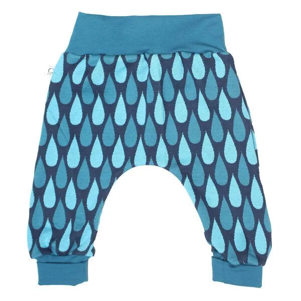 Frija Omina Frija Omina Mitwachsende Jaquard-Krabbelhose Jacki, Tropfen petrol (blau), – Produktbild 1 von 2