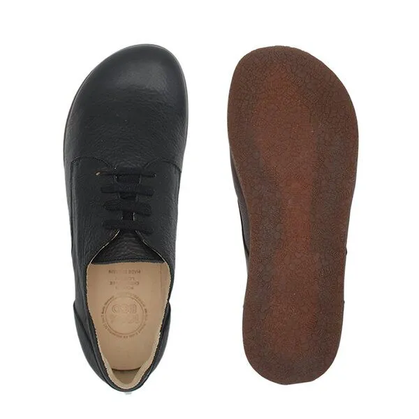 Pololo Pololo Barfuß-Halbschuh London pflanzlich gegerbtes Leder, Schwarz, – Produktbild 3 von 4