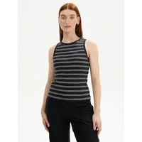 MELA MELA Ripp Tanktop Style DRISNA aus 100% Bio-Baumwolle, Schwarz / weiss gestreift, – Produktbild 1 von 1