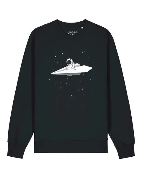 watapparel watapparel Sweatshirt Unisex Fly me to the moon, Black, – Produktbild 1 von 2