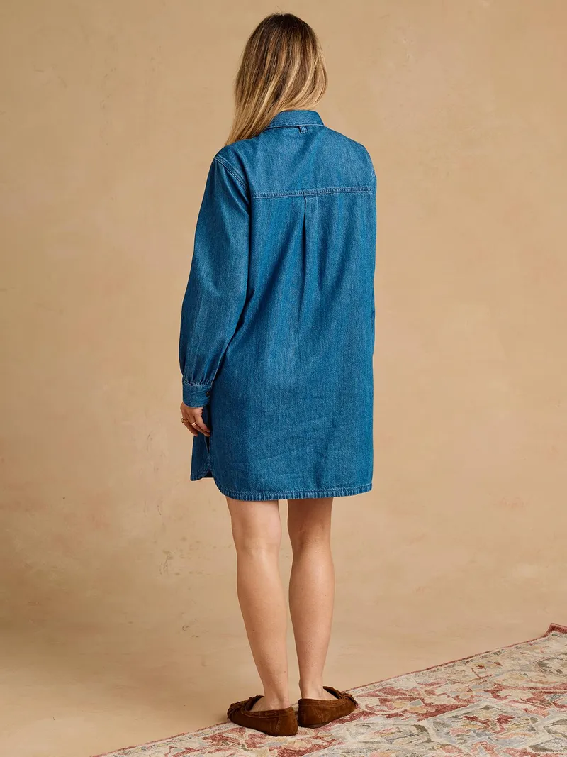 Envie De Fraise Hemdblusenkleid für Schwangerschaft & Stillzeit, Blue stone, – Produktbild 3 von 4