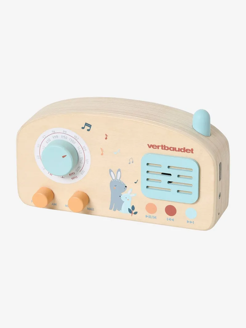 Vertbaudet Mein erstes Radio Babyspielzeug WALDFREUNDE, Braun, – Produktbild 1 von 2