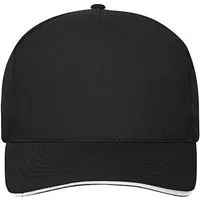 Myrtle Beach Basecap Cap Cappy Kappe Myrtle Beach 5 Panel Sandwich, Black/white, – Produktbild 1 von 1