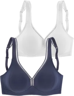 petite fleur by Lascana T-Shirt-BH marine+weiß – Produktbild 1 von 1