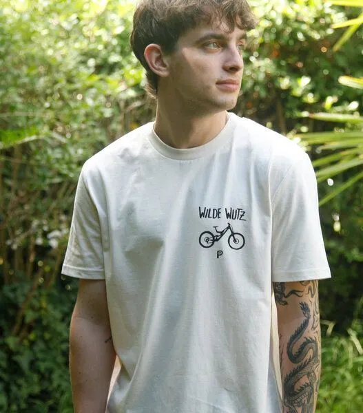 päfjes päfjes MTB Fahrrad T-Shirt | Wilde Wutz Tiermotiv Shirt | Geschenk für Downhill |Siebdruck | Fair Wear Baumwolle | Fullfacehelm Fully | – Produktbild 1 von 4