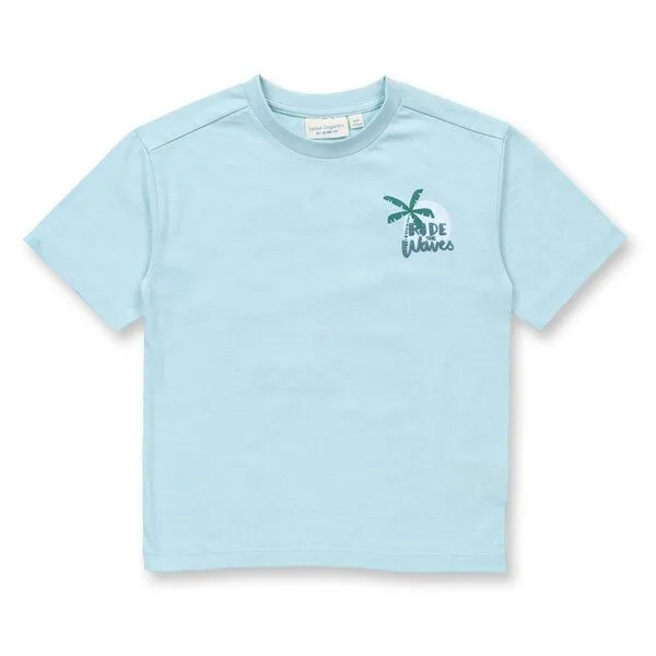 Sense Organics sense-organics Sense Organics Kinder T-Shirt Bio Baumwolle, Deep petrol krokodil-druck, – Produktbild 2 von 4