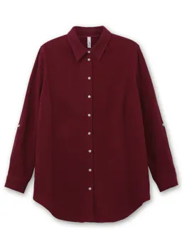 sheego Baumwollbluse weinrot – Produktbild 1 von 1