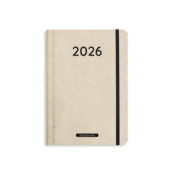 matabooks® matabooks® Nachhaltiger A5 Kalender, Jahresplaner – Samaya 2026 Farbe: Nature M (DE/EN) – Produktbild 1 von 2