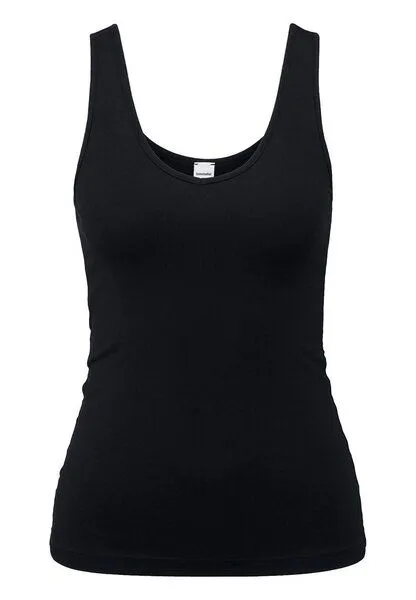 hessnatur hessnatur V-Neck Tanktop PURE SENSE aus TENCEL Modal, Schwarz, – Produktbild 2 von 3