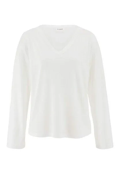 hessnatur hessnatur Longsleeve Oversize aus TENCEL Lyocell und Bio-Baumwolle, Naturweiss, – Produktbild 3 von 4
