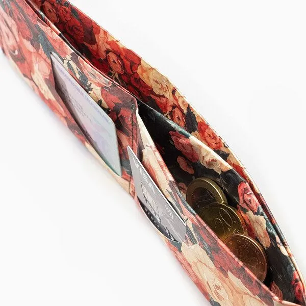 paprcuts paprcuts RFID Portemonnaie, Flowers (rot), – Produktbild 4 von 4