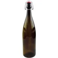 mikken mikken Ölflasche mit Bügelverschluss 1000 ml Glasflasche braun – Produktbild 1 von 1