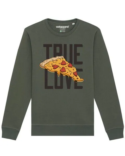watapparel watapparel Sweatshirt Unisex True Love, Khaki, – Produktbild 1 von 4