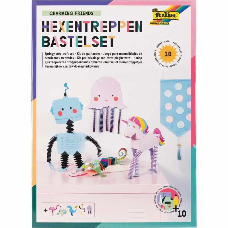 folia folia Hexentreppen Bastelset Charming Friends für 10 Figuren – Produktbild 1 von 1