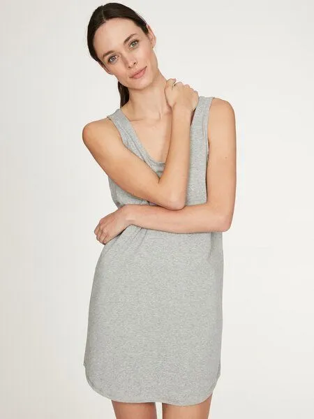 Thought Thought Damen Jersey Slip Dress Leah, Grey marle, – Produktbild 5 von 5