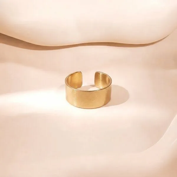 ELEKTROPULLI ELEKTROPULLI Größenverstellbarer Bold Ring ca. 10 mm / Ø 18 mm, Gold, – Produktbild 1 von 1