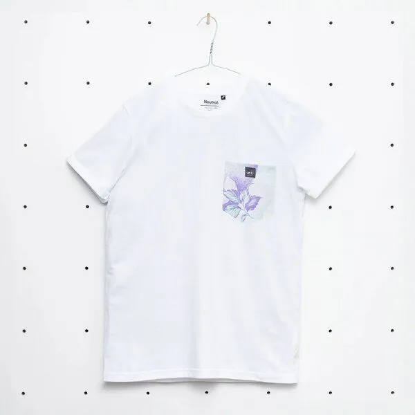 soki soki Choose Your Own Pocket T-Shirt aus geretteter Bettwäsche, Weiss, – Produktbild 1 von 8