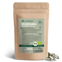 vom Achterhof Bio Ashwagandha Kapseln Nachfüllpack (400 Kapseln) – Produktbild 1 von 1