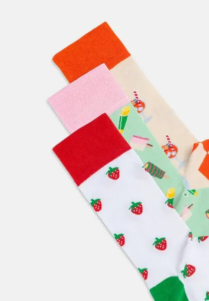 DillySocks DillySocks Socken „Summer Snacks“, Rot türkis petrol orange beige, – Produktbild 4 von 4