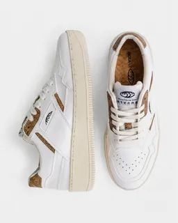 MoEa MoEa Herren vegan Sneaker Origin In Weiß Und Braun Mit Palmenmotiv – Produktbild 1 von 1
