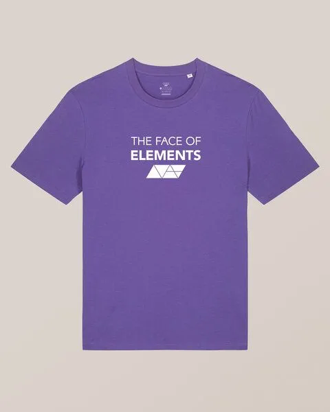THE FACE OF ELEMENTS The Face of Elements Bold - Regular Fit T-Shirt aus 100% Bio-Baumwolle, Violet (lila), – Produktbild 1 von 3