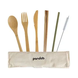 pandoo pandoo Bambus Picknick und Reise Besteck-Set | wiederverwendbar & umweltfreundlich – Produktbild 1 von 1