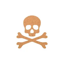 Kork-Deko Kork-Deko Pinnwand in Totenkopf-Form aus Kork "Corkworld" Totenkopf XXL ca. 80x50 cm – Produktbild 1 von 1