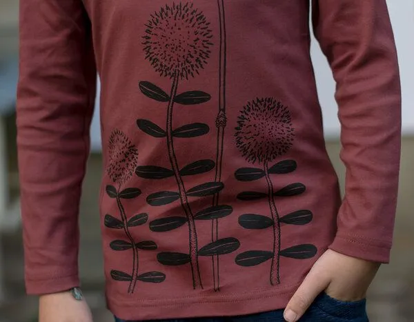 Cmig Cmig Waldblumen Langarmshirt für Kinder, Apple butter (rot), – Produktbild 4 von 4