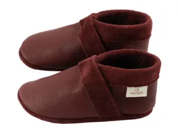HANS NATUR Baby und Kinder Hausschuhe Krabbelschuhe Leder bordeaux Gr. 29 – Produktbild 1 von 1