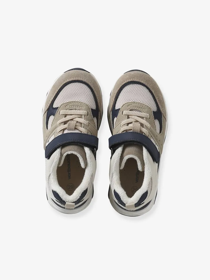 Vertbaudet Vertbaudet Kinder Sport-Sneakers mit Klett und Anziehtrick, Wollweiß, – Produktbild 4 von 4