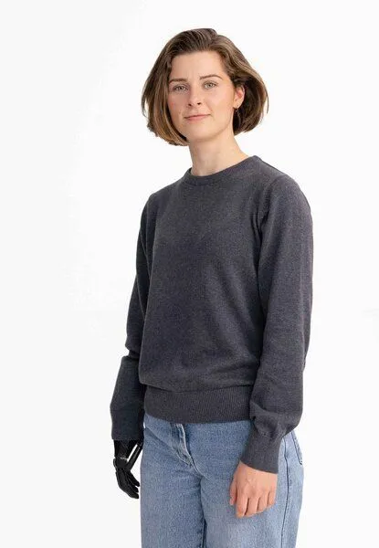 MELA MELA Feinstrick Pullover Dhana, Anthrazit melange, – Produktbild 1 von 4