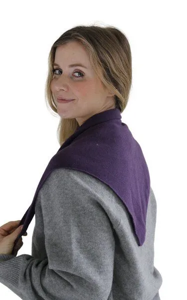 Kopyto Kopyto BIRUANG Bandana Halstuch 100% Merinowolle RWS-Zertifiziert Ökologisch Unifarben, Violett, – Produktbild 2 von 4