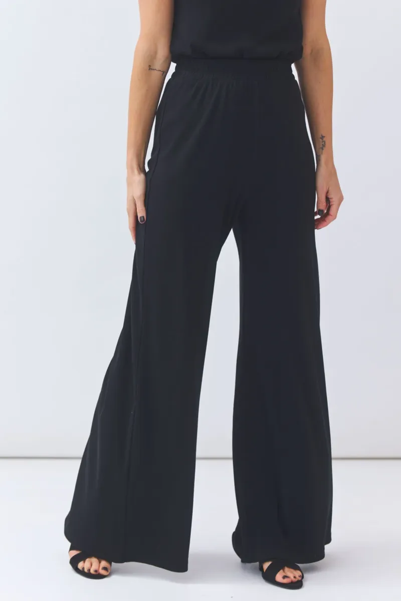 Baìge the Label Baìge the Label Damen vegan Hose Weites Bein Bessy, Schwarz, – Produktbild 2 von 3