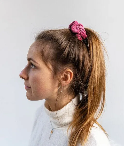 obumi Obumi Scrunchie Samt - Bio Baumwolle, Dusty rose, – Produktbild 1 von 4