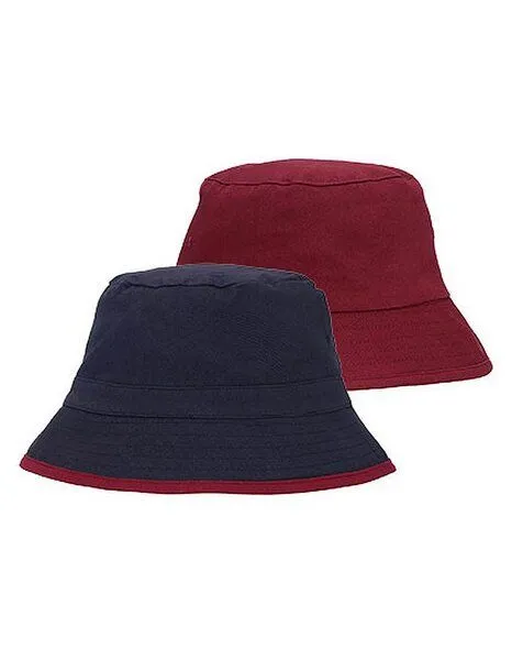 Neutral Neutral Wende Sonnenhut Bucket Hat Fischerhut Damen / Herren Anglerhut, Navy/bordeaux, – Produktbild 3 von 3