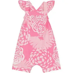 Global Mamas Global Mamas Baby Strampler - Blumen - Bio Baumwolle - Pink – Produktbild 1 von 1