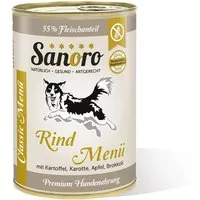 Sanoro Sanoro Menü Classic vom Rind mit 55% Fleischanteil mit Bio-Kartoffel und Bio-Karotte 12x400g – Produktbild 1 von 1