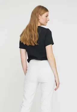 LAURIE LAURIE Damen vegan Hose Anabelle Regular Capri Medium Length Weiß – Produktbild 1 von 1