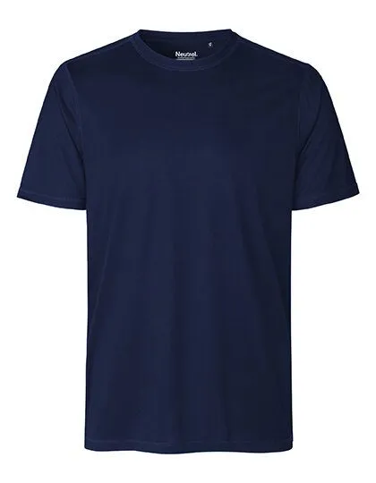 Neutral Neutral® Unisex T-Shirt Sportshirt Laufshirt Bodyfit Körpernah Schnell trocknend von Neutral RPet Recycling Polyester, Navy, – Produktbild 2 von 3