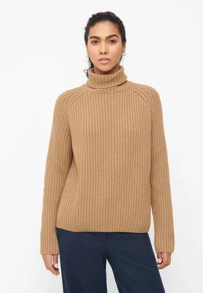 Givn Berlin Givn Berlin Rollkragen-Strickullover CASSIA aus recycelter Wolle, Beige, – Produktbild 1 von 4