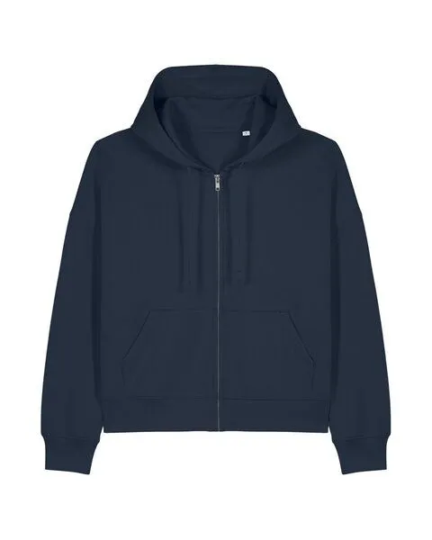 Kultgut Kultgut ProEarth - Atmungsaktiv - Zipjacke 100% Bio-Baumwolle / Boxiform, Dunkelblau, – Produktbild 1 von 2