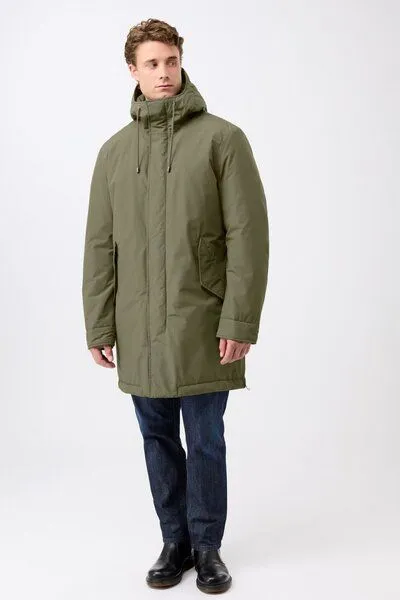 LangerChen LangerChen Langer Parka wattiert mit Funktion, Sencha (grün), – Produktbild 1 von 4