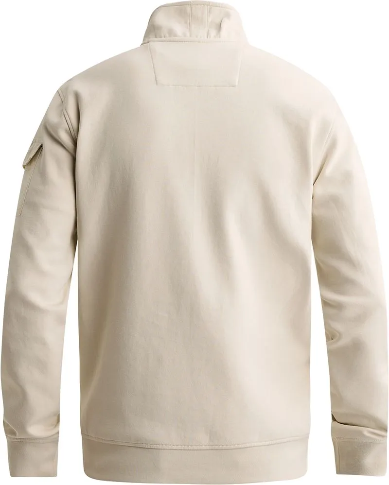 PME Legend PME Legend Half Zip Sweater Bone White - Größe XL, Wollweiß, – Produktbild 5 von 5