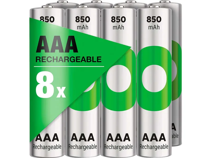 GP Battery 8er-Pack GP Battery Ready-to-use Akku "ReCyko+" Micro AAA, 1,2 V, 850 mAh – Produktbild 1 von 1