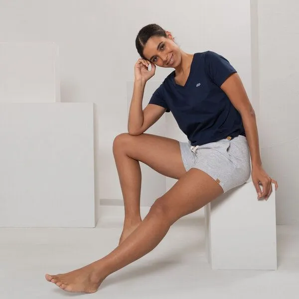 Living Crafts Living Crafts Schlaf-Shorts, Grey melange, – Produktbild 2 von 2