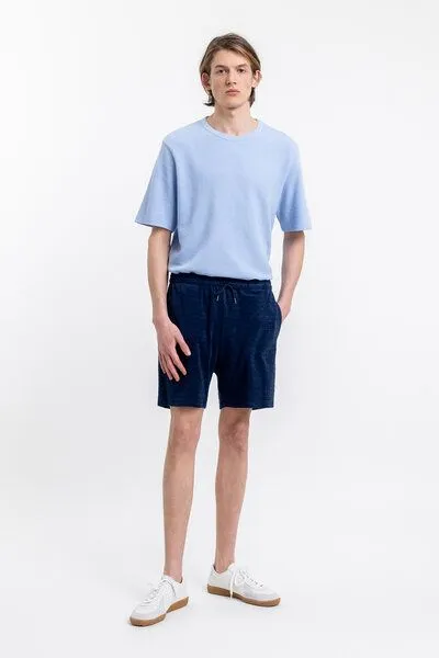 Rotholz Rotholz Frottee Shorts aus Bio-Baumwolle, Dunkelblau, – Produktbild 3 von 4