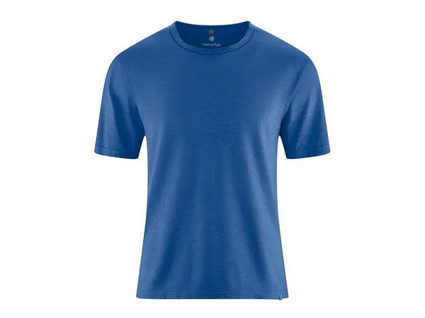 HempAge HempAge Slub Jersey T-Shirt Herren Hanf/Biobaumwolle, Royal(blau), – Produktbild 3 von 4