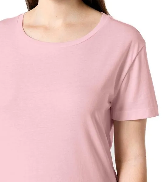 YTWOO YTWOO Damen-Scoop-Neck-T-Shirt aus Bio-Baumwolle, Rosa, – Produktbild 1 von 4
